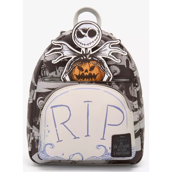 Loungefly Handbags - Loungefly Nightmare Before Christmas Jack Skellington Mini Backpack NWT Black